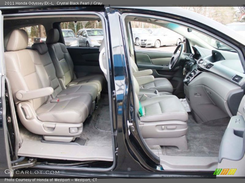 Crystal Black Pearl / Gray 2011 Honda Odyssey EX-L