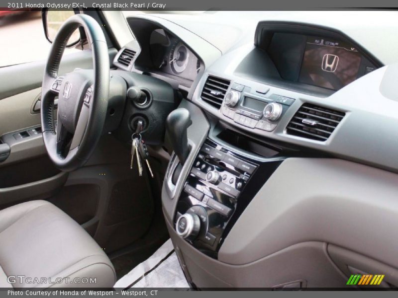 Crystal Black Pearl / Gray 2011 Honda Odyssey EX-L