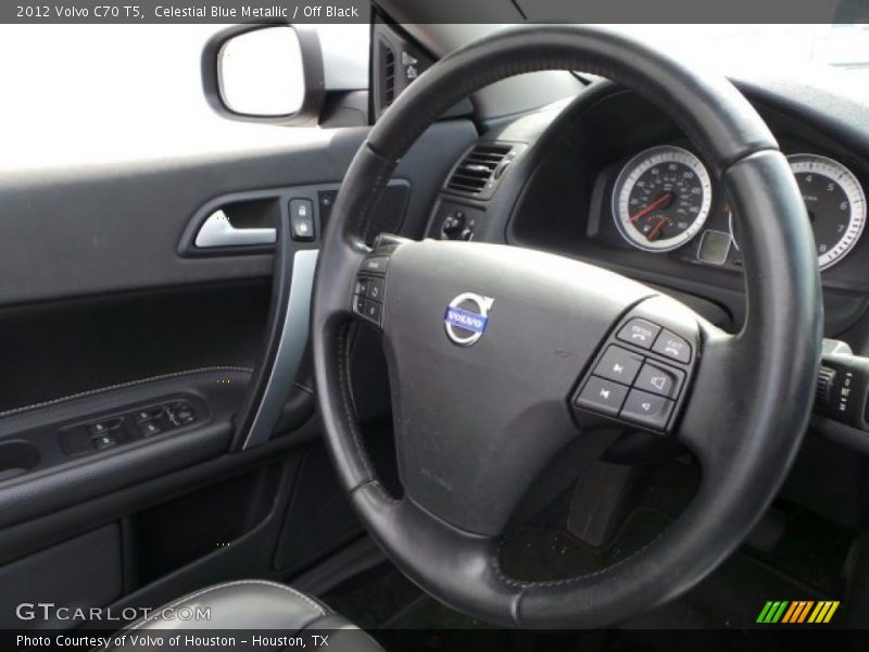 Celestial Blue Metallic / Off Black 2012 Volvo C70 T5