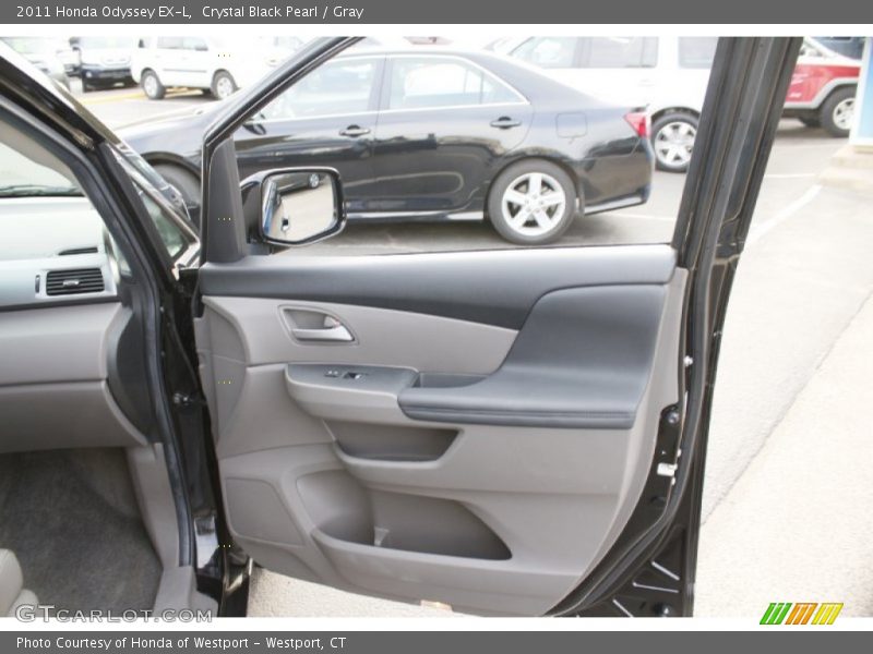 Crystal Black Pearl / Gray 2011 Honda Odyssey EX-L
