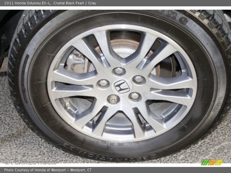 Crystal Black Pearl / Gray 2011 Honda Odyssey EX-L