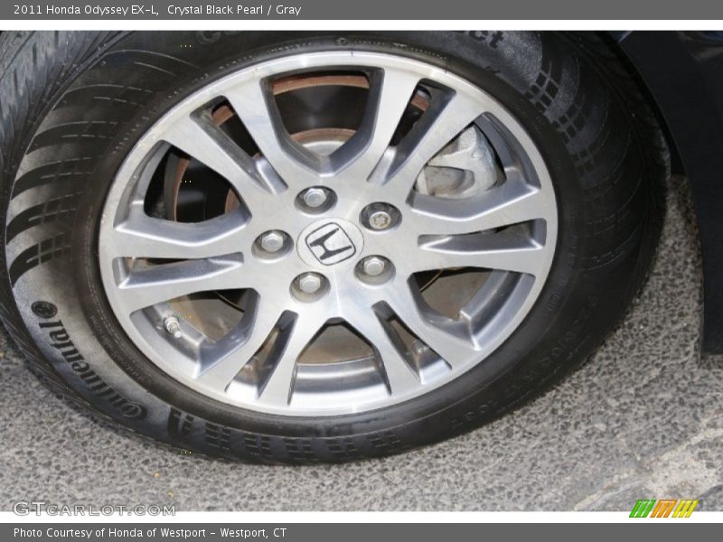 Crystal Black Pearl / Gray 2011 Honda Odyssey EX-L