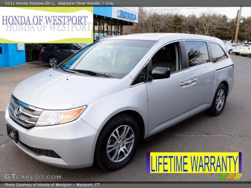 Alabaster Silver Metallic / Gray 2011 Honda Odyssey EX-L