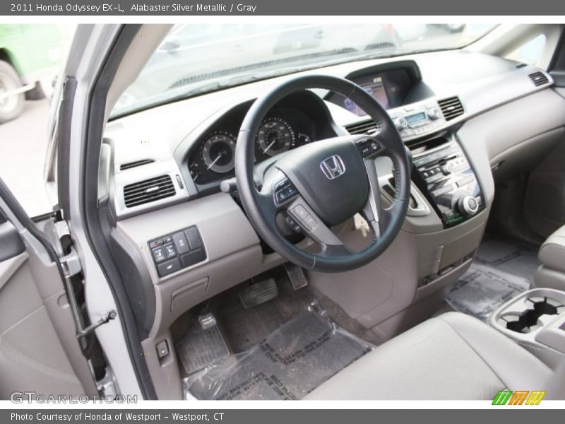 Alabaster Silver Metallic / Gray 2011 Honda Odyssey EX-L