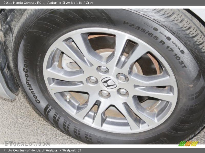 Alabaster Silver Metallic / Gray 2011 Honda Odyssey EX-L