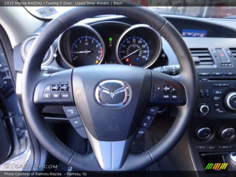 Liquid Silver Metallic / Black 2013 Mazda MAZDA3 i Touring 5 Door