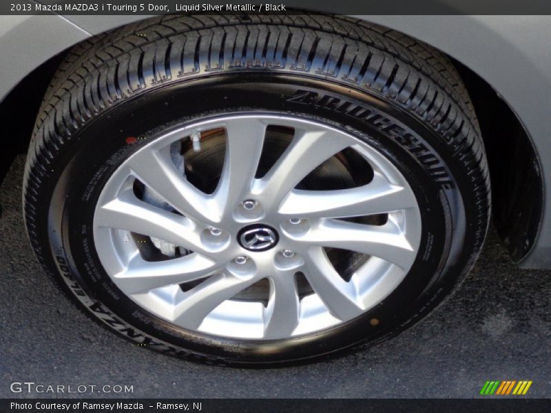Liquid Silver Metallic / Black 2013 Mazda MAZDA3 i Touring 5 Door