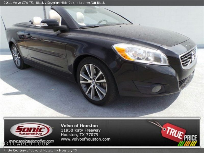 Black / Soverign Hide Calcite Leather/Off Black 2011 Volvo C70 T5