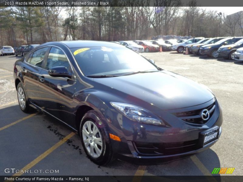 Polished Slate / Black 2013 Mazda MAZDA6 i Sport Sedan
