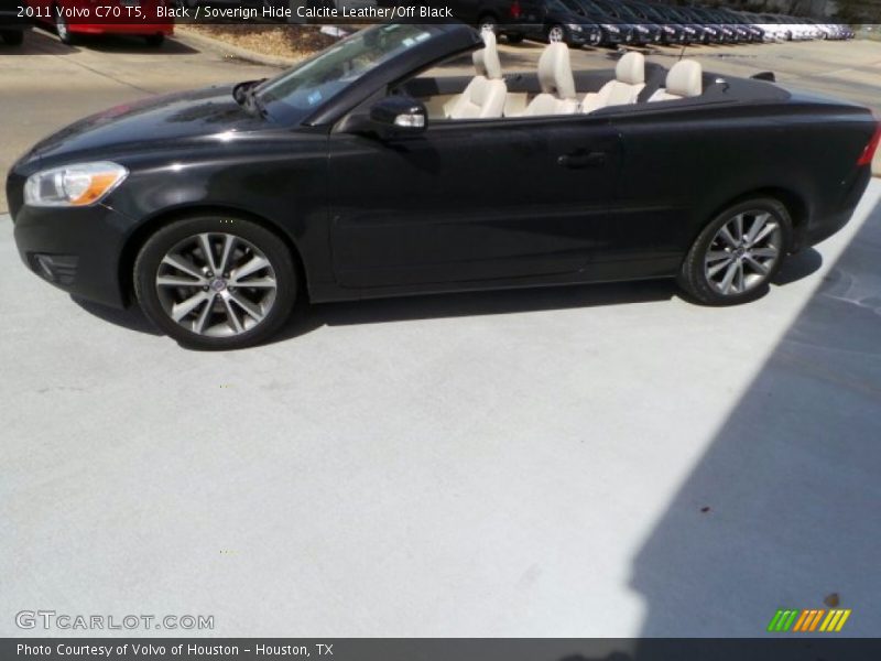 Black / Soverign Hide Calcite Leather/Off Black 2011 Volvo C70 T5