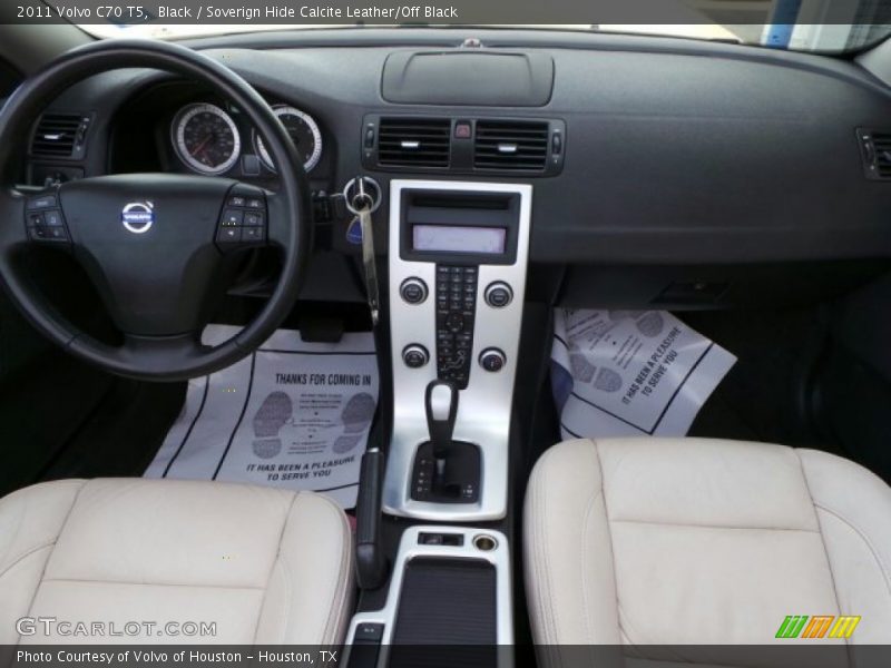 Black / Soverign Hide Calcite Leather/Off Black 2011 Volvo C70 T5