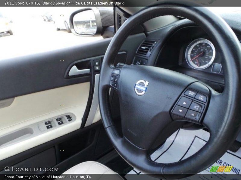 Black / Soverign Hide Calcite Leather/Off Black 2011 Volvo C70 T5