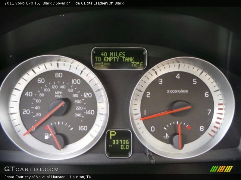 Black / Soverign Hide Calcite Leather/Off Black 2011 Volvo C70 T5