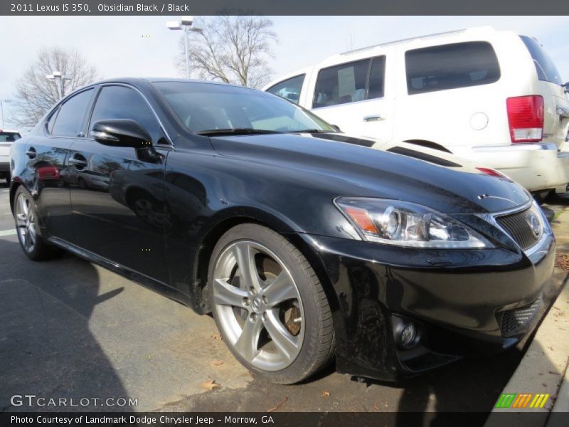 Obsidian Black / Black 2011 Lexus IS 350