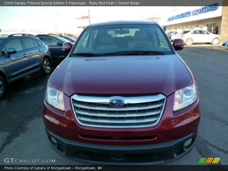 Ruby Red Pearl / Desert Beige 2009 Subaru Tribeca Special Edition 5 Passenger