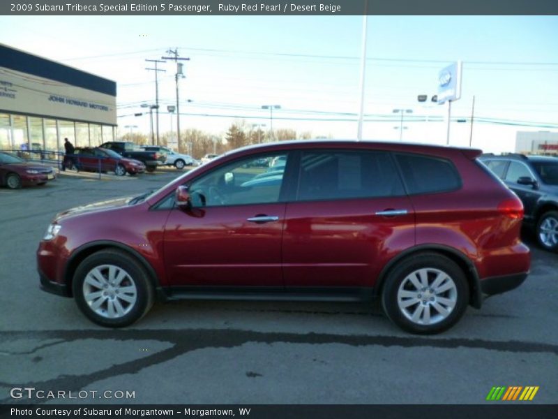 Ruby Red Pearl / Desert Beige 2009 Subaru Tribeca Special Edition 5 Passenger