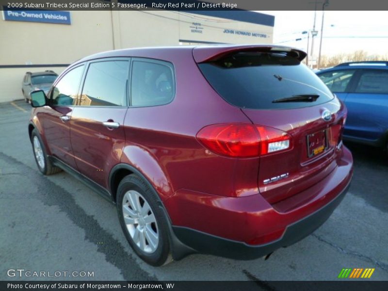 Ruby Red Pearl / Desert Beige 2009 Subaru Tribeca Special Edition 5 Passenger