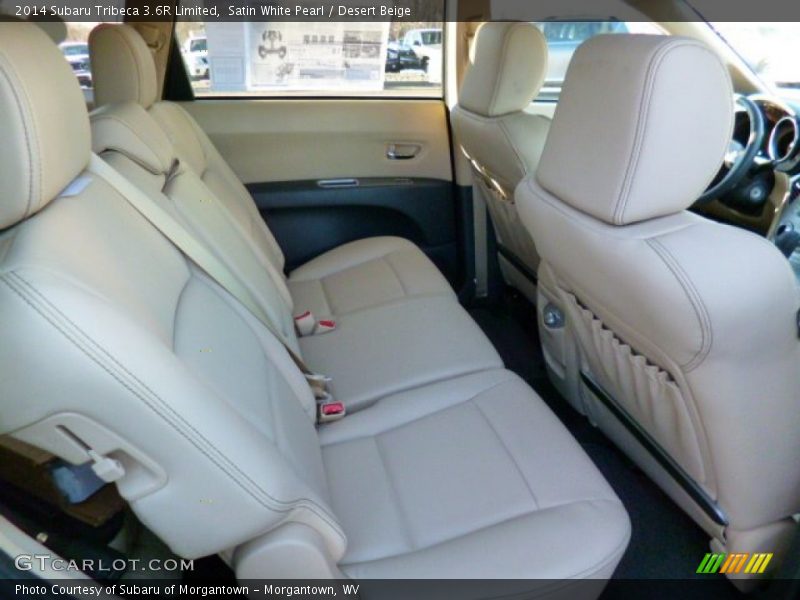 Satin White Pearl / Desert Beige 2014 Subaru Tribeca 3.6R Limited