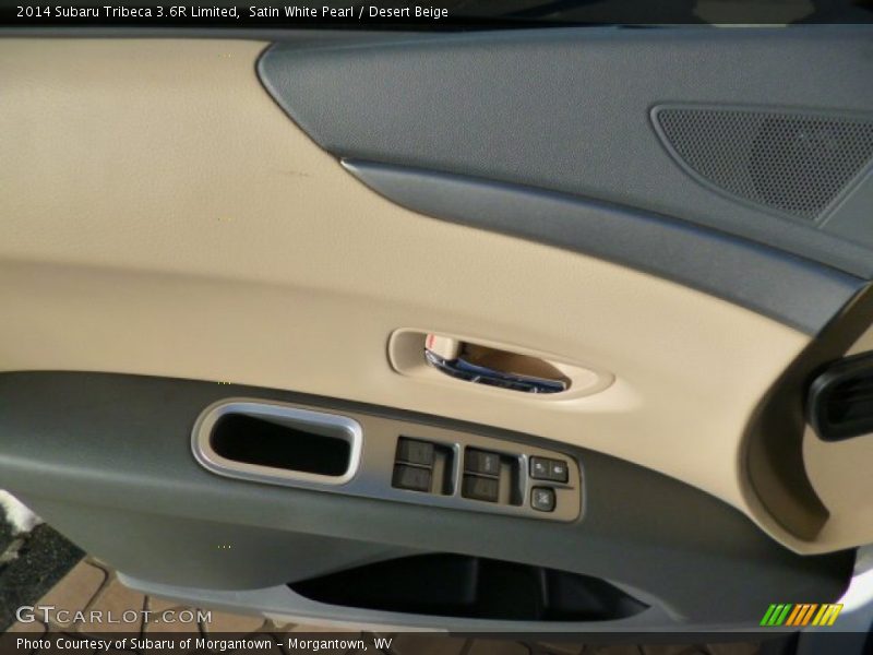 Satin White Pearl / Desert Beige 2014 Subaru Tribeca 3.6R Limited