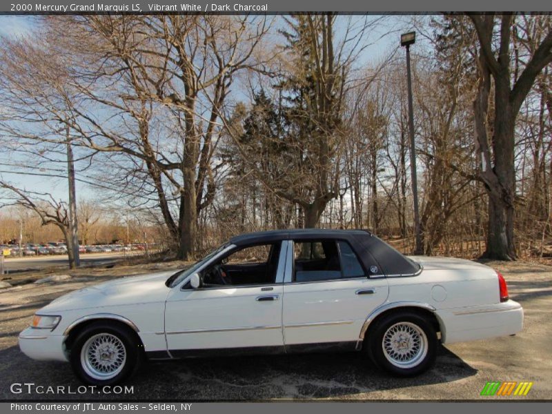 Vibrant White / Dark Charcoal 2000 Mercury Grand Marquis LS