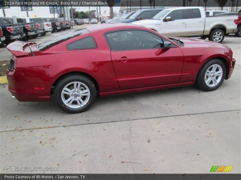 Ruby Red / Charcoal Black 2014 Ford Mustang V6 Coupe