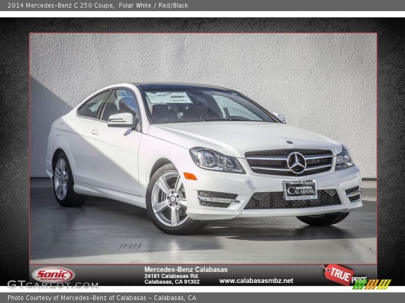 Polar White / Red/Black 2014 Mercedes-Benz C 250 Coupe