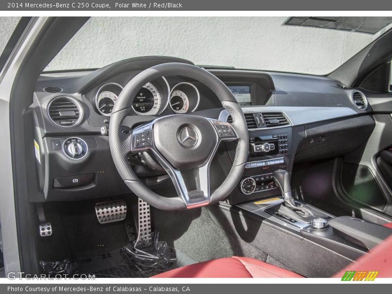 Polar White / Red/Black 2014 Mercedes-Benz C 250 Coupe