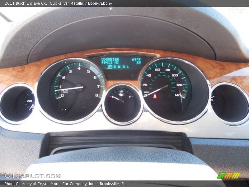 Quicksilver Metallic / Ebony/Ebony 2011 Buick Enclave CX