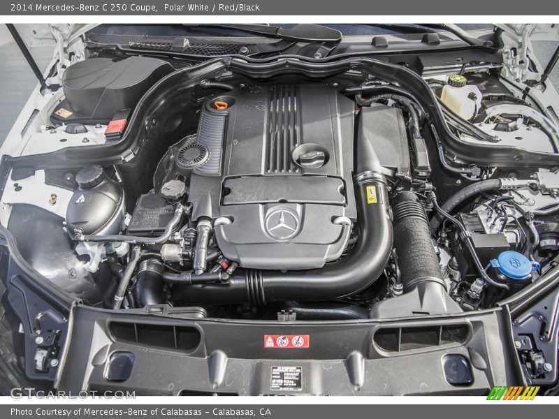 Polar White / Red/Black 2014 Mercedes-Benz C 250 Coupe