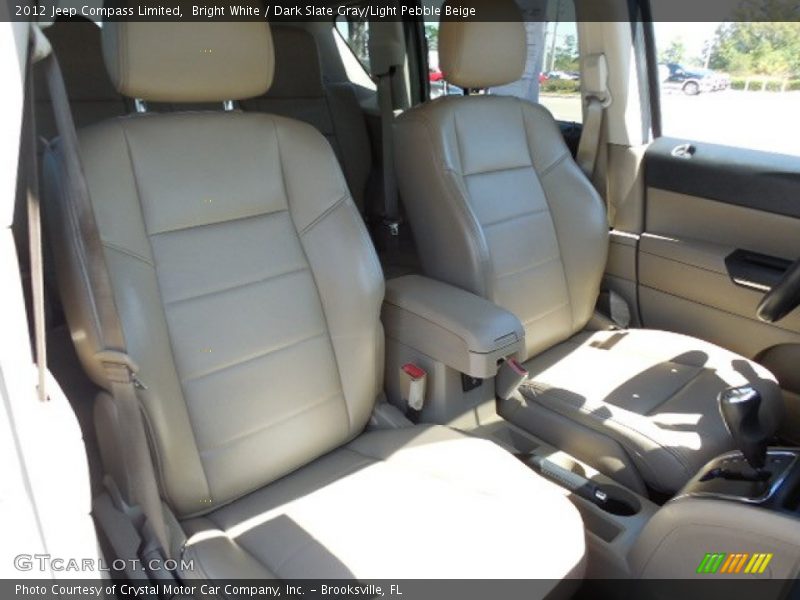 Bright White / Dark Slate Gray/Light Pebble Beige 2012 Jeep Compass Limited