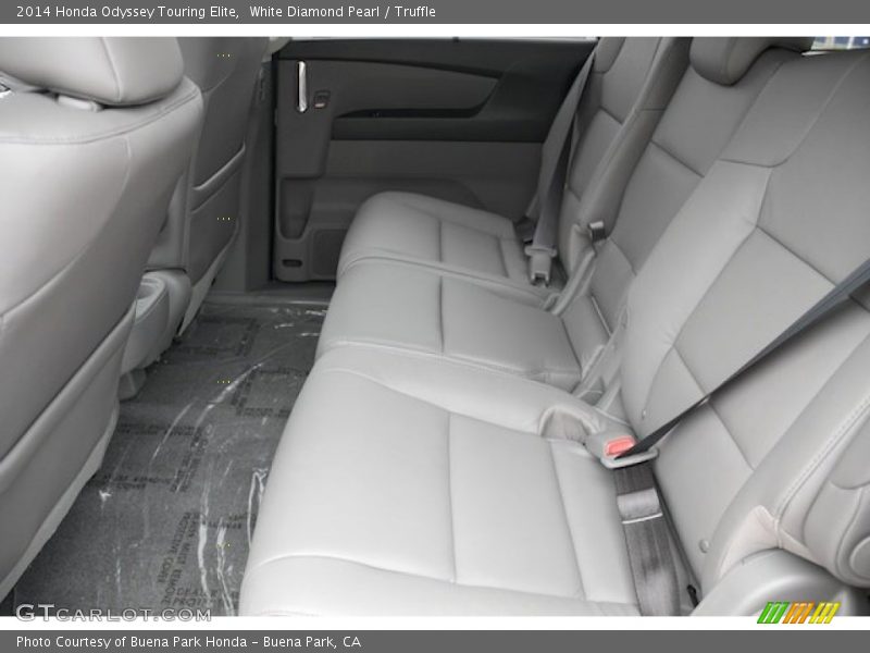 White Diamond Pearl / Truffle 2014 Honda Odyssey Touring Elite
