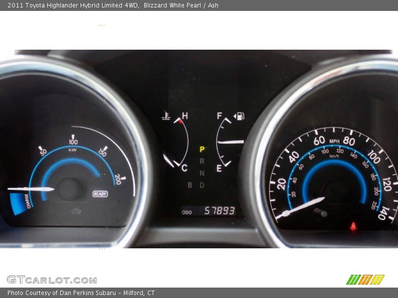 Blizzard White Pearl / Ash 2011 Toyota Highlander Hybrid Limited 4WD