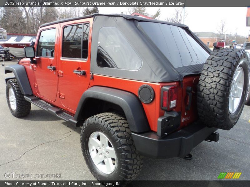 Sunburst Orange Pearl / Dark Slate Gray/Medium Slate Gray 2009 Jeep Wrangler Unlimited X 4x4