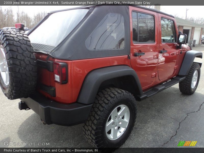 Sunburst Orange Pearl / Dark Slate Gray/Medium Slate Gray 2009 Jeep Wrangler Unlimited X 4x4