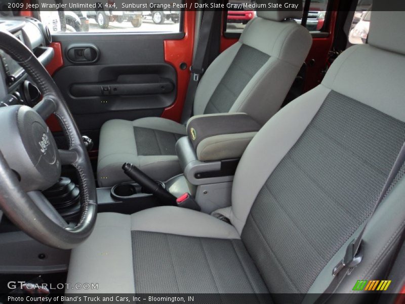 Sunburst Orange Pearl / Dark Slate Gray/Medium Slate Gray 2009 Jeep Wrangler Unlimited X 4x4