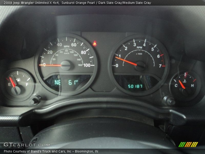 Sunburst Orange Pearl / Dark Slate Gray/Medium Slate Gray 2009 Jeep Wrangler Unlimited X 4x4