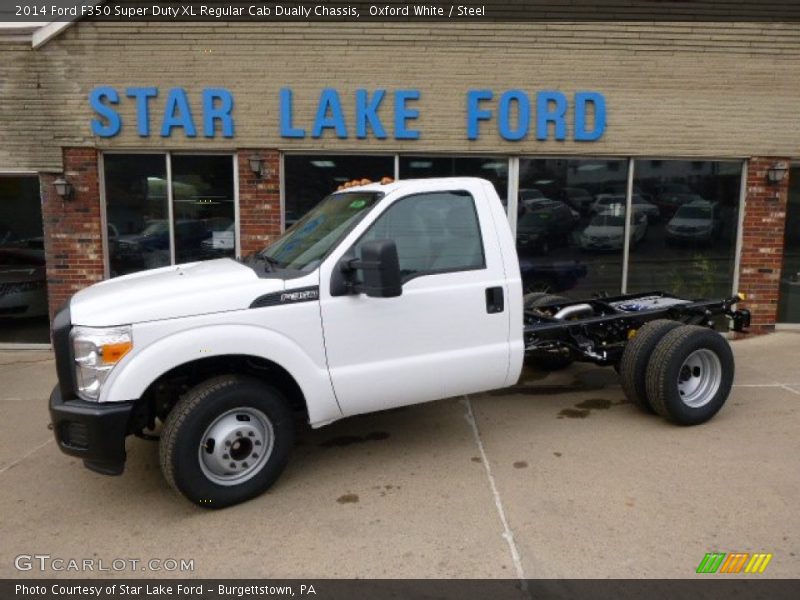 Oxford White / Steel 2014 Ford F350 Super Duty XL Regular Cab Dually Chassis