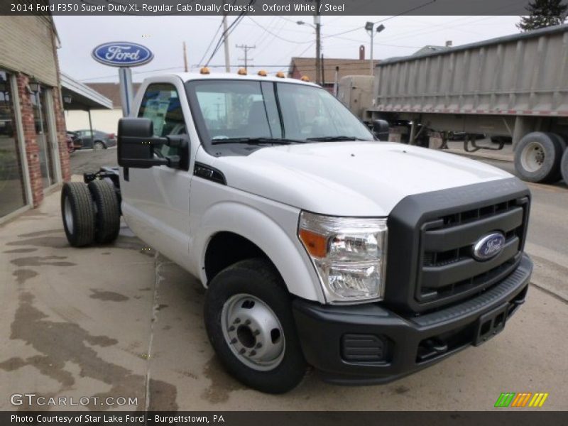 Oxford White / Steel 2014 Ford F350 Super Duty XL Regular Cab Dually Chassis