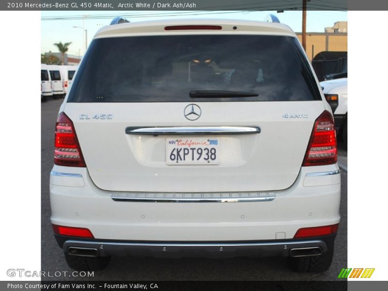 Arctic White / Dark Ash/Ash 2010 Mercedes-Benz GL 450 4Matic