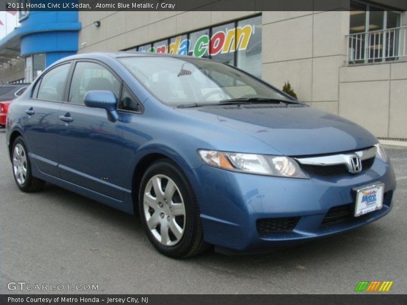Atomic Blue Metallic / Gray 2011 Honda Civic LX Sedan