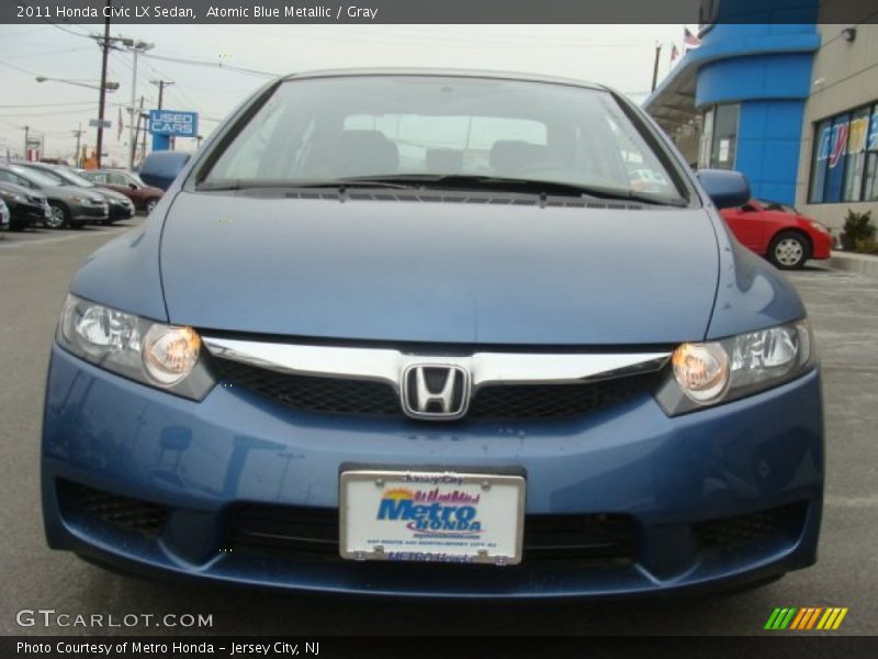 Atomic Blue Metallic / Gray 2011 Honda Civic LX Sedan