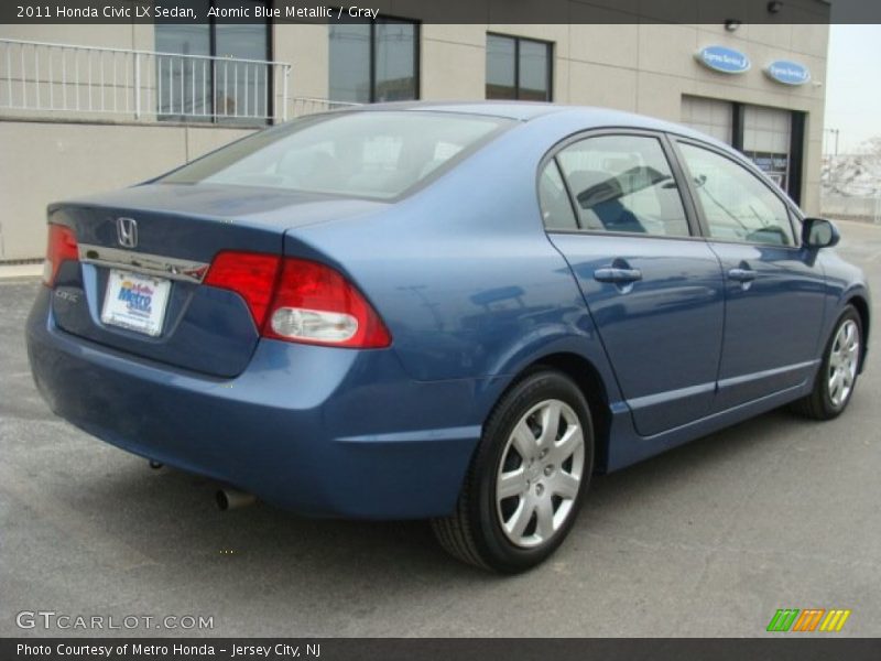 Atomic Blue Metallic / Gray 2011 Honda Civic LX Sedan