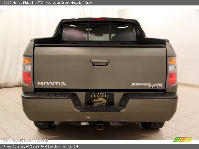 Aberdeen Green Metallic / Gray 2007 Honda Ridgeline RTS