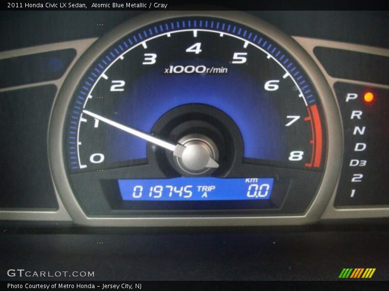 Atomic Blue Metallic / Gray 2011 Honda Civic LX Sedan