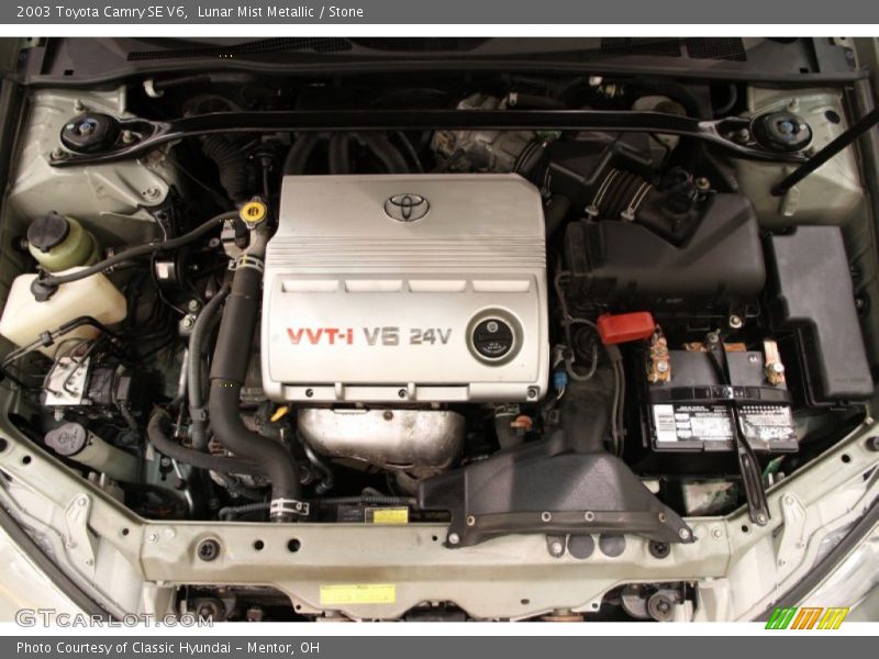 Lunar Mist Metallic / Stone 2003 Toyota Camry SE V6