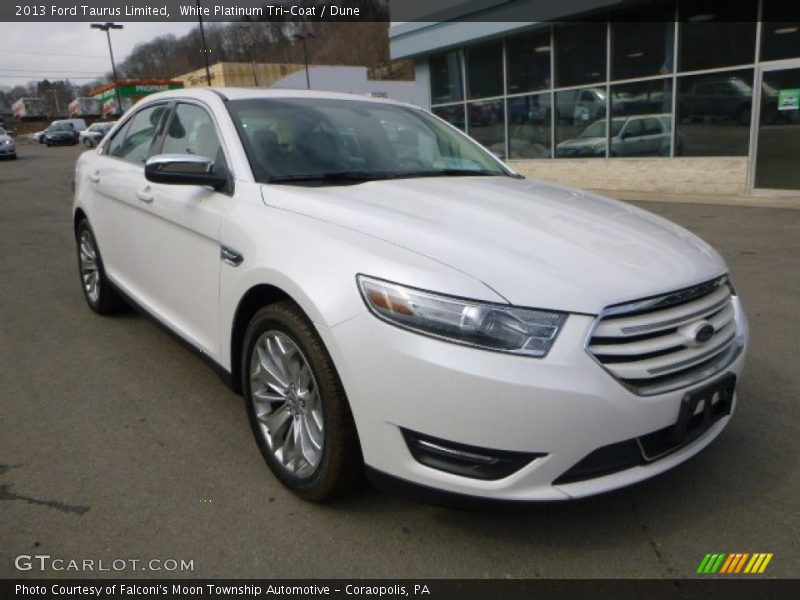 White Platinum Tri-Coat / Dune 2013 Ford Taurus Limited