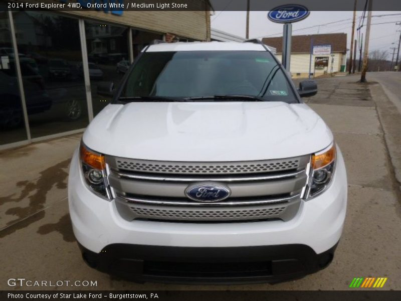 Oxford White / Medium Light Stone 2014 Ford Explorer 4WD