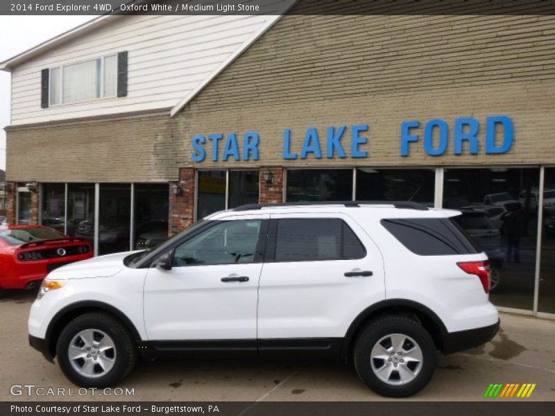 Oxford White / Medium Light Stone 2014 Ford Explorer 4WD