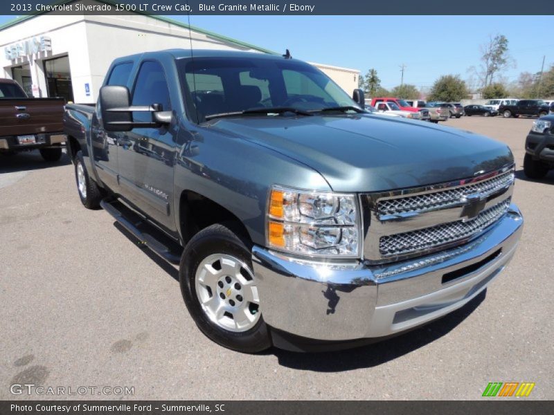 Blue Granite Metallic / Ebony 2013 Chevrolet Silverado 1500 LT Crew Cab