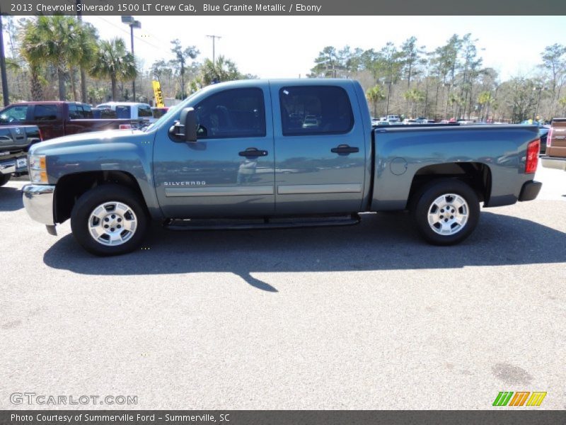 Blue Granite Metallic / Ebony 2013 Chevrolet Silverado 1500 LT Crew Cab